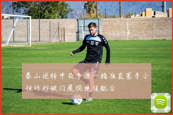 泰山逆转申花李源一精准直塞李小恒巧妙破门展现绝佳配合